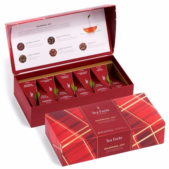 Tea Forte Warming Joy Gift Set, Holiday Spice Tea Sampler with 10 Pyramid Tea - Picture 1 of 5